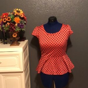 Juniors Large Peplum Top